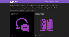 Desktop Screenshot of oddlystudios.com