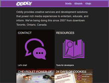 Tablet Screenshot of oddlystudios.com